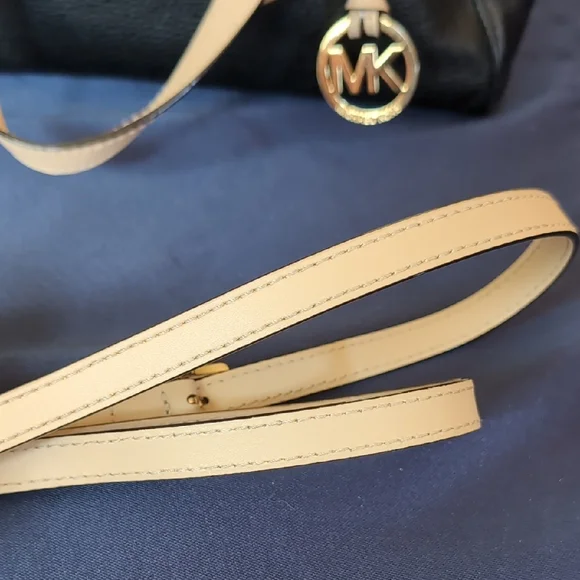 Michael Kors Black and Tan Leather Satchel - Picture 16 of 16